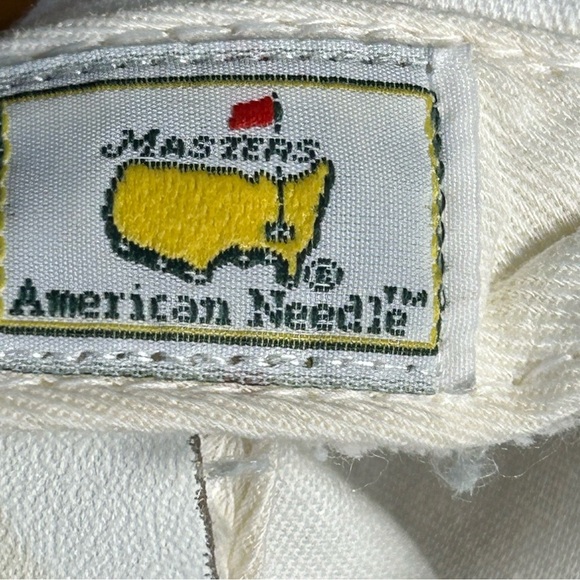 Vtg The Master American Needle Cotton White Golf Hat Cap Strapback OSFA FLAWS - Picture 10 of 15